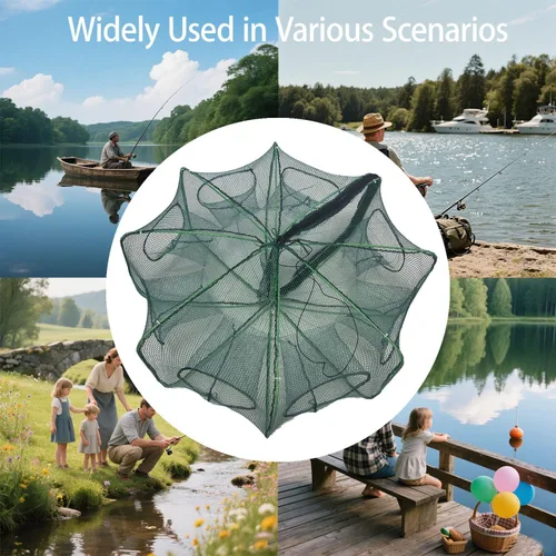 Vista 8 de Foldable Minnow Trap,Crab Trap,Fishing Net,Bait Cage for Crabs Minnow Lobster Shrimp Crawfish