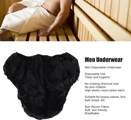 Vista 7 de Bragas desechables de viaje, ropa interior portátil S, 10 piezas para hombre