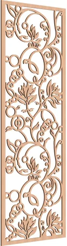 Vista 183 de Caspian Paneles de pared de madera con calado decorativo perforado, 9 3/8 pulgadas de ancho x 24 3/8 pulgadas de alto x 1/4 de alto, cereza
