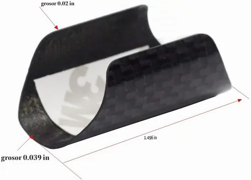 Vista 6 de Trigo Protector de carbono para marco trasero Brompton, protector de horquilla trasera Junta de parche protector de carbono Accesorios de bicicleta