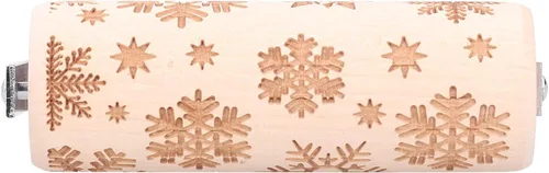 Vista 6 de Rodillo en relieve Mini Navidad textura pastelería (copo de nieve)