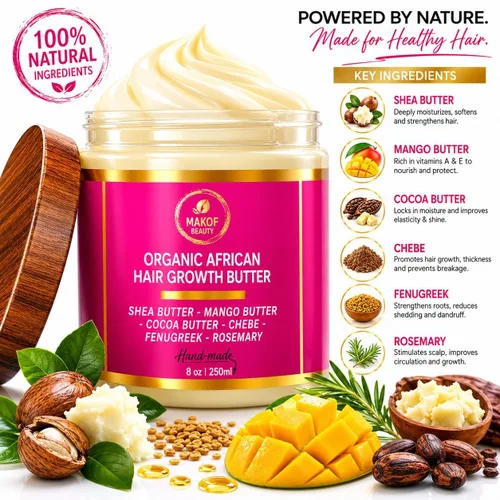 Vista 2 de Chebe - Acondicionador profundo ayurvédico con karité, cacao, manteca de mango, fenogreco y romero para todo tipo de cabello, 8 onzas
