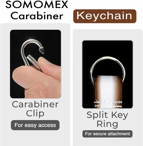 Vista 4 de SOMOMEX Mexico States Carabiner Keychain - Llavero Para Llaves de Carro - Keychain Strap