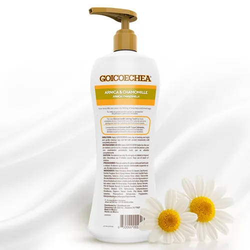 Vista 9 de Goicoechea Loción corporal calmante Touch, cuidado de la piel hidratante con árnica y manzanilla, crema de venas varicosas, mejora la apariencia