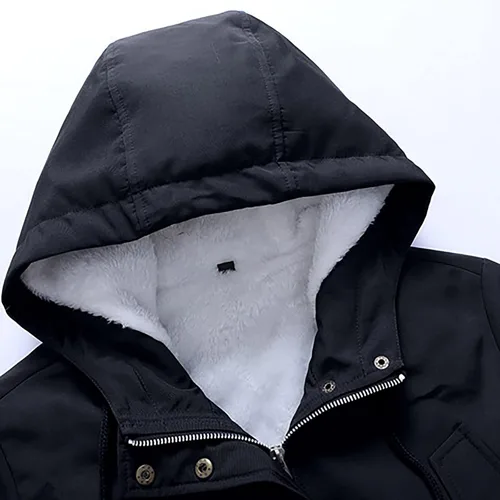 Vista 3 de Women's Winter Jackets Coats Thick Lined Warm Overcoat Long Sleeve Hooded Puffer Down Zip Up Button Overcoat