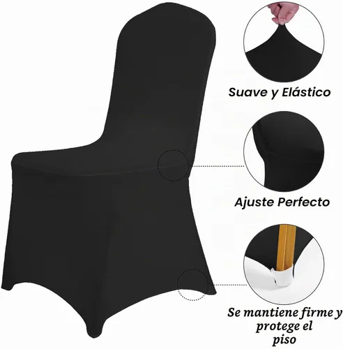 Vista 5 de SuperO Funda Impermeable de Spandex para Silla 12PCS, Fundas Elásticas para Sillas de Comedor, Fundas de Poliéster para Sillas de Exteriores, Funda