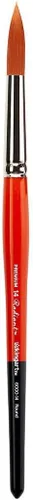 Vista 5 de KINGART Premium Radiant 6000-0 Round Series - Cepillo para artista, pelo sintético Taklon, mango corto, para pintura acrílica, óleo y acuarela
