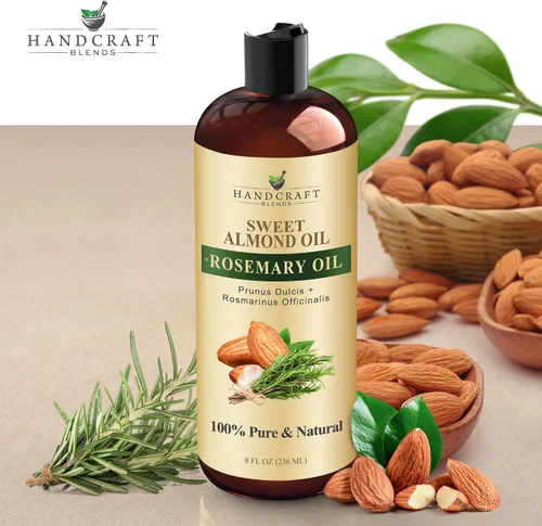 Vista 4 de Handcraft Blends Aceite de almendras dulces con aceite de romero - 8 onzas