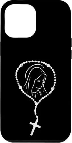 Vista 67 de iPhone 16 Rosario Virgen María Dios Jesús Fe Religioso Católico Estuche de Regalo
