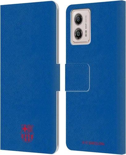 Vista 8 de Head Case Designs Funda de piel con licencia oficial del FC Barcelona Barca Crest Patterns, tipo cartera, compatible con Motorola Moto G53 5G