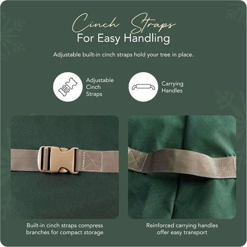 Vista 5 de Covermates Bolsa de almacenamiento vertical para árbol de Navidad, color Poliéster verde Elite
