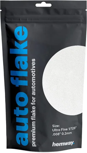 Vista 10 de Hemway Purpurina metálica automotriz MICROFINE 1/256" .004" 0.1mm 100 micras, aditivo de pintura en escamas metálicas 100 g para uso con pintura