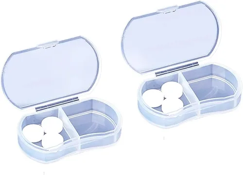Vista 12 de Organizador de pastillas de viaje portátil, estuche pequeño para bolsillo, pastillero para bolso, organizador de medicinas con 10 compartimentos