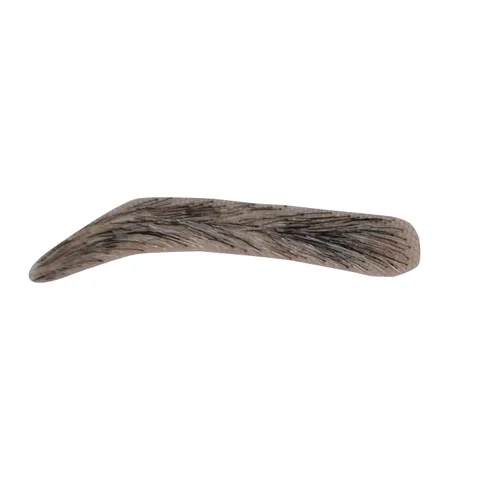 Vista 4 de Cejas de encaje falsas para hombres, cabello humano, cejas artificiales negras y marrones (F1)