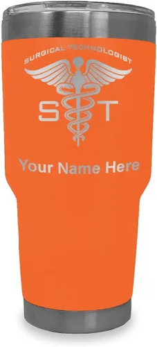 Vista 15 de LaserGram Vaso aislado al vacío de 20 onzas, ST Surgical Technologist, grabado personalizado incluido (gris)