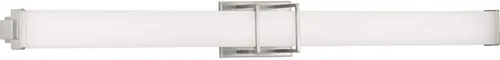 Vista 12 de Progress Lighting Phase 2.2 LED Collection - Lámpara de tocador de baño moderna con pantalla blanca de 24 pulgadas, níquel cepillado