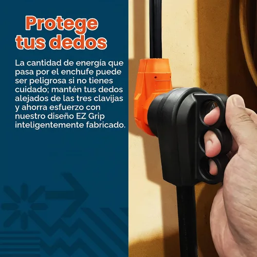 Vista 4 de True Mods NEMA 14-50R 125/250V 50A Cable de alimentación RV hembra de reemplazo con conector de toma para cable de 6/3 + 8/1 AWG de 4 hilos