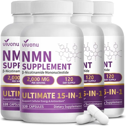 Vista 13 de Suplemento liposomal NMN 15 en 1, 2000 mg por porción*, suministro para 120 días, 99% puro, alternativa NAD+ NMNH con mononucleótido