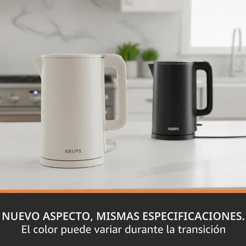 Vista 2 de KRUPS Hervidor de Agua Eléctrico de 1.5L de Acero Inoxidable con Toque Frío en el Interior, Hervido Rápido, Una Taza en 80 Segundos, Pared Doble