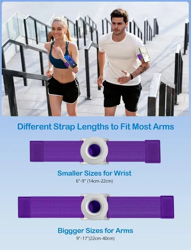 Vista 3 de Soporte de teléfono para correr para iPhone [giratorio de 360° y anticaída mejorado] Soporte magnético para teléfono celular, brazalete compatible
