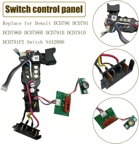 Vista 3 de El panel de control del interruptor N442096 Kimgu N438606 reemplaza para el interruptor Dewalt DCD796 DCD791 DCD796D DCD796B DCD791B DCD791D DCD791P2