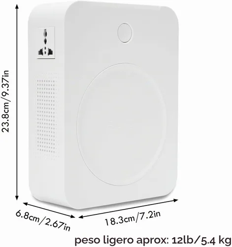 Vista 3 de MYOYAY Convertidor de voltaje elevador de 2000 W de 110 V a 220 V, transformador de potencia resistente con protección de disyuntores, convertidor
