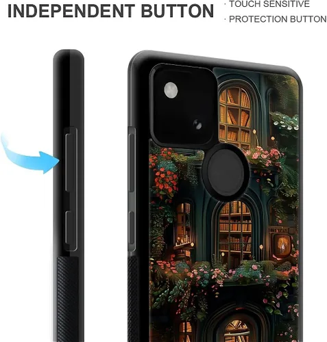 Vista 39 de Compatible con Google Pixel 4A 5G Mobile Case Creative Acrylic Panel trasero Silicona Protección Grip especialmente diseñado para Google Pixel 4A 5G