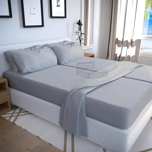 Vista 9 de Cottington Lane Juego de sábanas de 4 piezas tamaño individual, ropa de cama de microfibra ultra suave con bolsillo profundo de 16 pulgadas