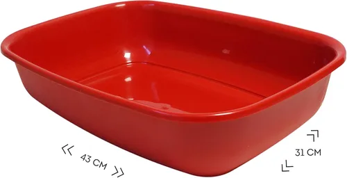 Vista 9 de Aimé Caja de arena sin llanta/borde redondeado para gato, 16.9 x 12.2 x 3.9 in, 0.7 lbs - Surtido