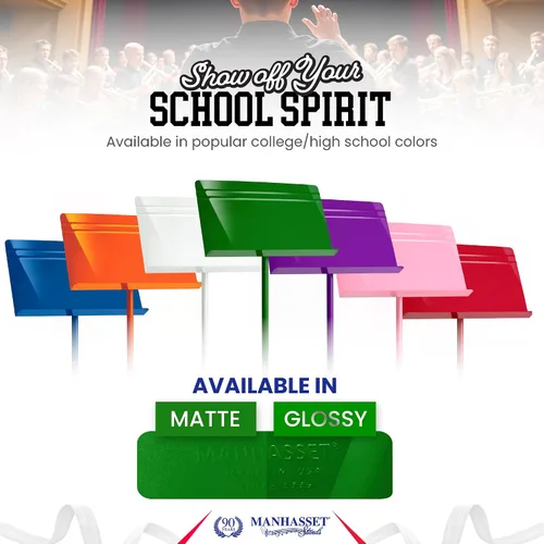 Vista 4 de Manhasset Soporte de música para partituras - Modelo 48 Symphony - 4801GRN - Soporte Manhasset duradero y duradero - Altura ajustable - 20 x 12