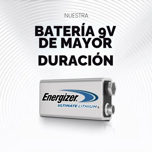 Vista 2 de Energizer Ultimate Lithium 9V Baterías (Paquete de 2), Baterías de litio de 9 V