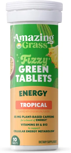 Vista 10 de Amazing Grass - Tabletas efervescentes Tableta de verduras efervescentes con 85 mg de cafeína a base de plantas, 1 porción de frutas y verduras