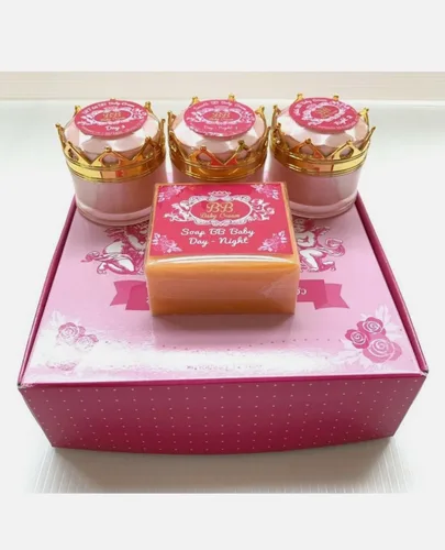 Vista 4 de BB Baby Cream - Set de cuidado facial 4 en 1 (3 cremas + 1 jabón) - Hidratante y brillante para adultos, 3.53 oz