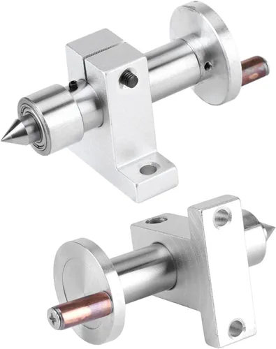 Vista 3 de Mini máquina de torno de doble rodamiento centro en vivo Centro giratorio Piezas de bricolaje Accesorios de piezas de torno