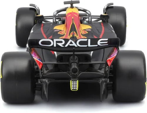Vista 4 de Bburago 1:24 2023 Race Oracle Red Bull RB19 - Coche fundido a presión con figura #1 de Verstappen