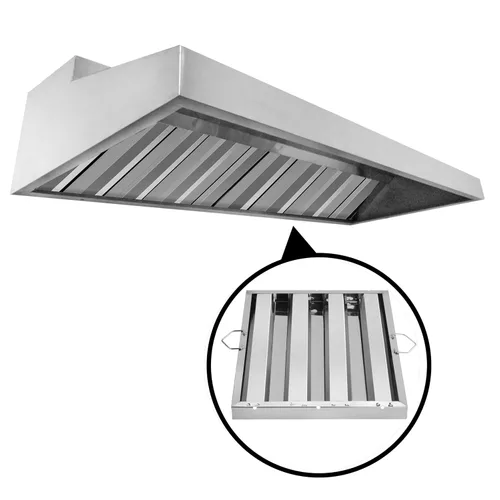 Vista 6 de New Star Foodservice 54323 Filtro de campana de acero inoxidable, 16 pulgadas de ancho x 20 pulgadas de alto, juego de 6