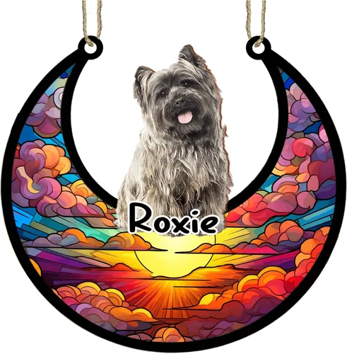 Vista 33 de LOVELYPOD Adorno de Navidad personalizado para perro pastor australiano, atrapasoles conmemorativo, adorno de Navidad de pastor australiano