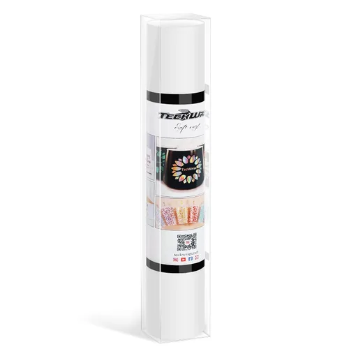 Vista 7 de TECKWRAP 001 Vinilo adhesivo inteligente permanente, 13 pulgadas x 5 pies, vinilo para proyectos de calcomanías de bricolaje, compatible con Blanco
