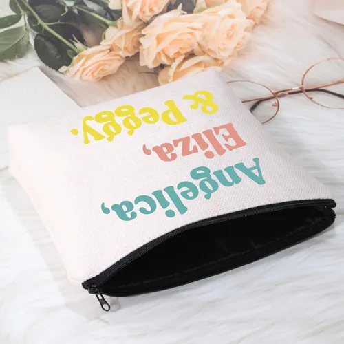 Vista 3 de POFULL Regalo para amantes del teatro musical, regalo para hermanas musicales, mercancía para fanáticos del teatro, bolsa de cosméticos de trabajo