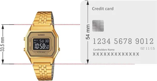 Vista 6 de Casio LA-680WGA-9B - Reloj con movimiento de cuarzo para mujer color dorado dorado UINICA moda Oro Moda