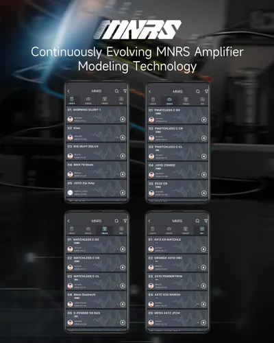 Vista 3 de MOOER Amplificador de auriculares con procesador multiefectos M1, pedales de guitarra bajo con 128 modelos de efectos de guitarra, 21 modelos