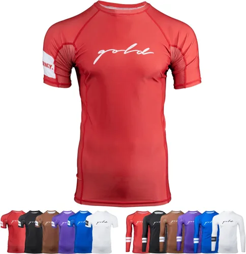 Vista 12 de Gold BJJ Fundation Rash Guard - Rashguard de Jiu Jitsu No-Gi y Gi Clasificado Negro (manga larga).