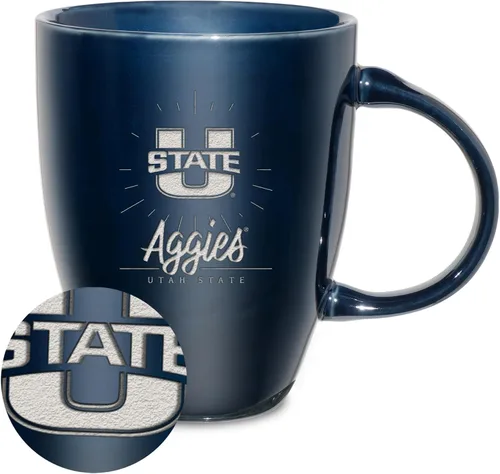 Vista 15 de Rico Industries - Taza de lustre cerámico con grabado láser de la NCAA de 18oz - Café-Té