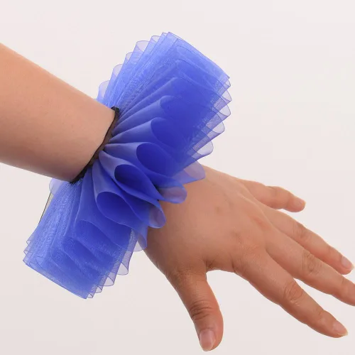 Vista 26 de GRACEART Elizabethan Dickens Ruff Cuello Payaso Collar Elizabeth Muñeca Ruffs Ruffle Cuff Bandas