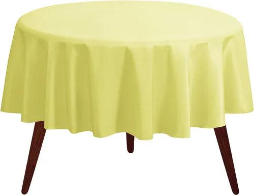 Vista 25 de Gee Di Moda Mantel redondo verde manzana de 70 pulgadas para mesas redondas de 24 a 48 pulgadas, tela lavable resistente, para mesa de bufé, fiesta