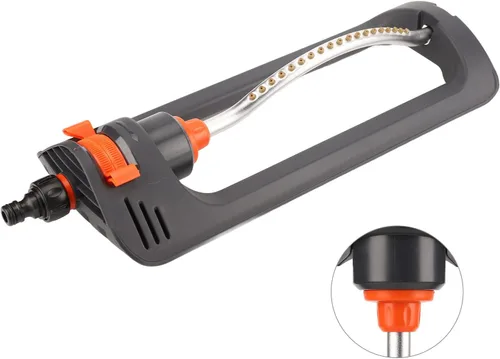 Vista 6 de Rociador oscilante automático para césped con 19 boquillas, rociador de agua lateral izquierdo, derecho y medio, ideal para jardín en casa, patio