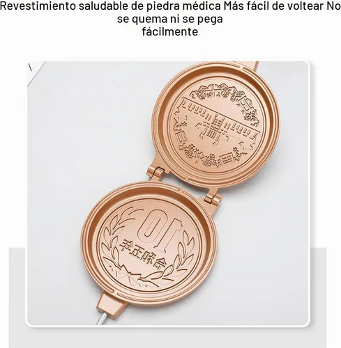 Vista 3 de FOSA Sartén para hornear sándwiches de doble cara, máquina de sándwiches calientes con mango desmontable, sartén para panqueques de desayuno