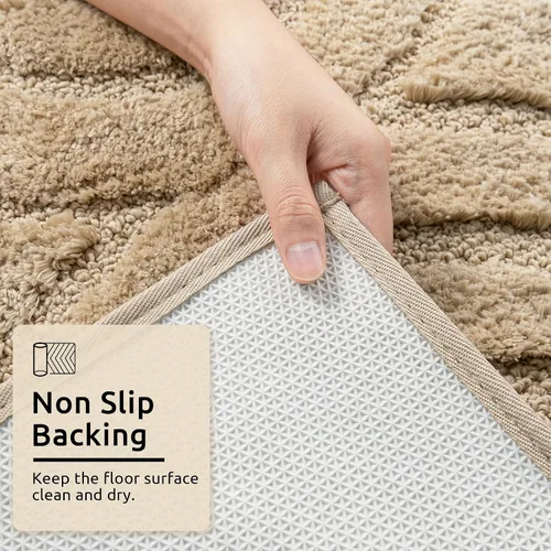 Vista 6 de DEXDE Alfombras de Baño Corredor 24x47 pulgadas Alfombra de Baño Larga Antideslizante Suave Lavable Alfombras de Baño Grandes para Baño Dormitorio