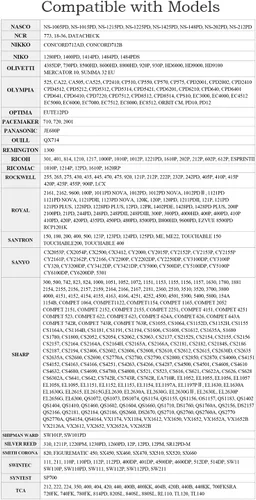 Vista 6 de Paquete de 3 cintas de repuesto para calculadora Porelon 11216 de doble carrete, universal GR24br compatible con Sharp el-1197piii, Nukote BR80c