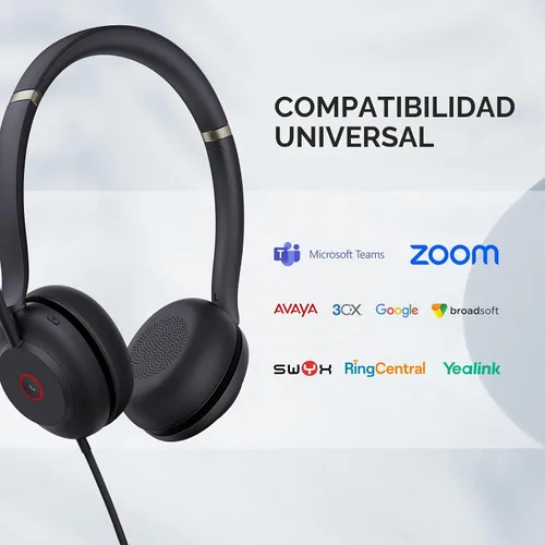Vista 5 de Yealink Auriculares USB UH37 con micrófono de cancelación de ruido USB-C/A (Equipos)